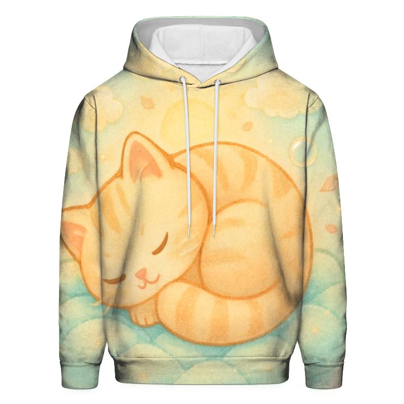 Sunrise Cloud Quilt Cat Naptime heavyweight hoodies