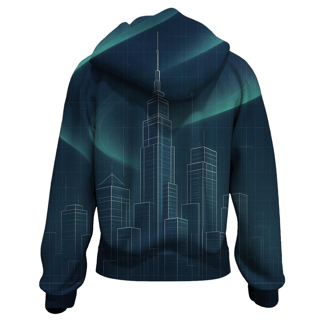 Aurora Blueprint Cityscape hoodies fashion