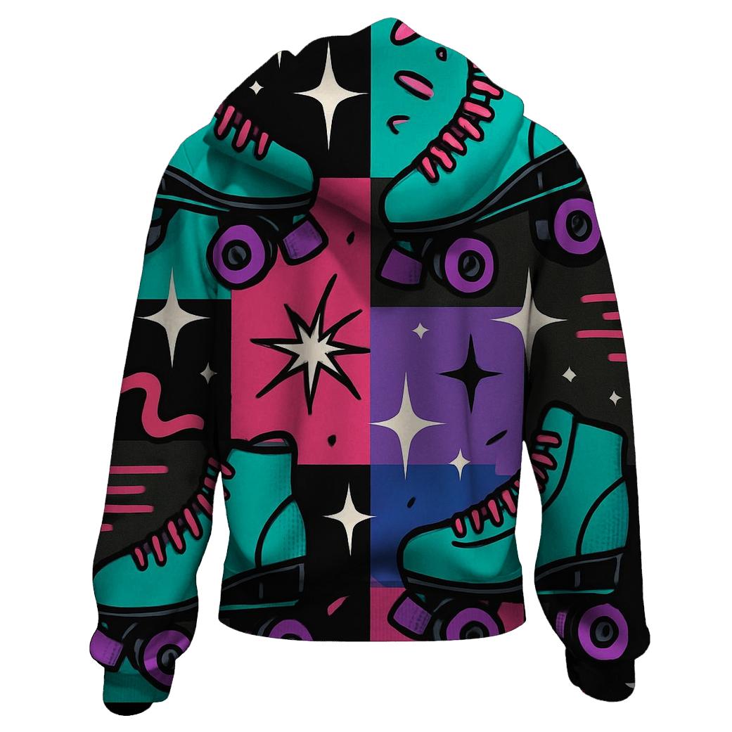 Roller Rink Neon Confetti graphic hoodies