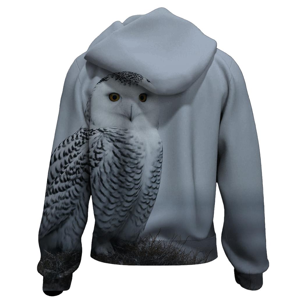 Tundra Wind Sentinel Snowy Owl hoodie styles
