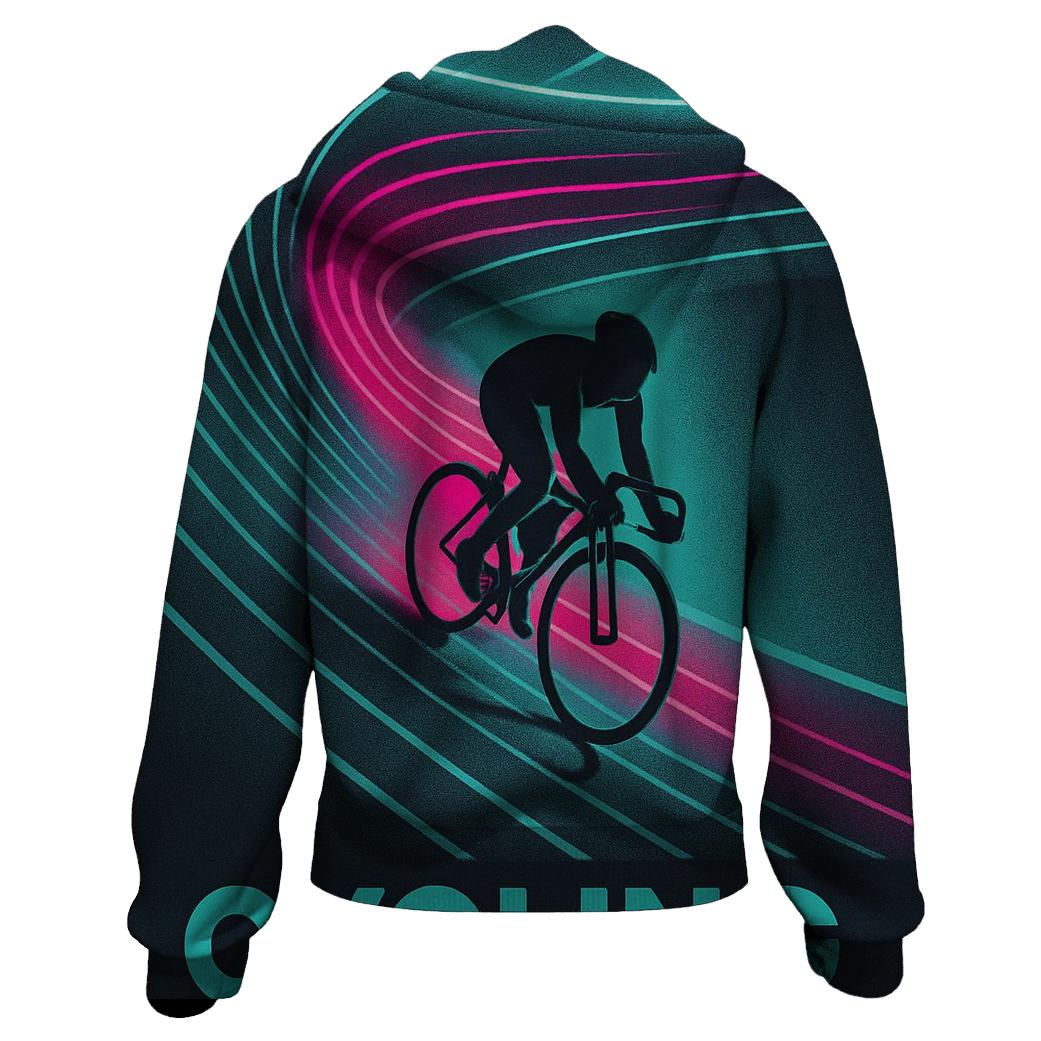 Neon Velodrome Light Trail Sprint premium hoodies