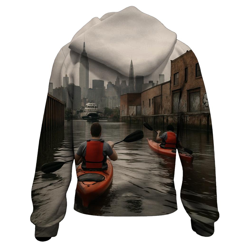 Newtown Creek Kayakers With Midtown Rising Beyond Industry pullover hoodies