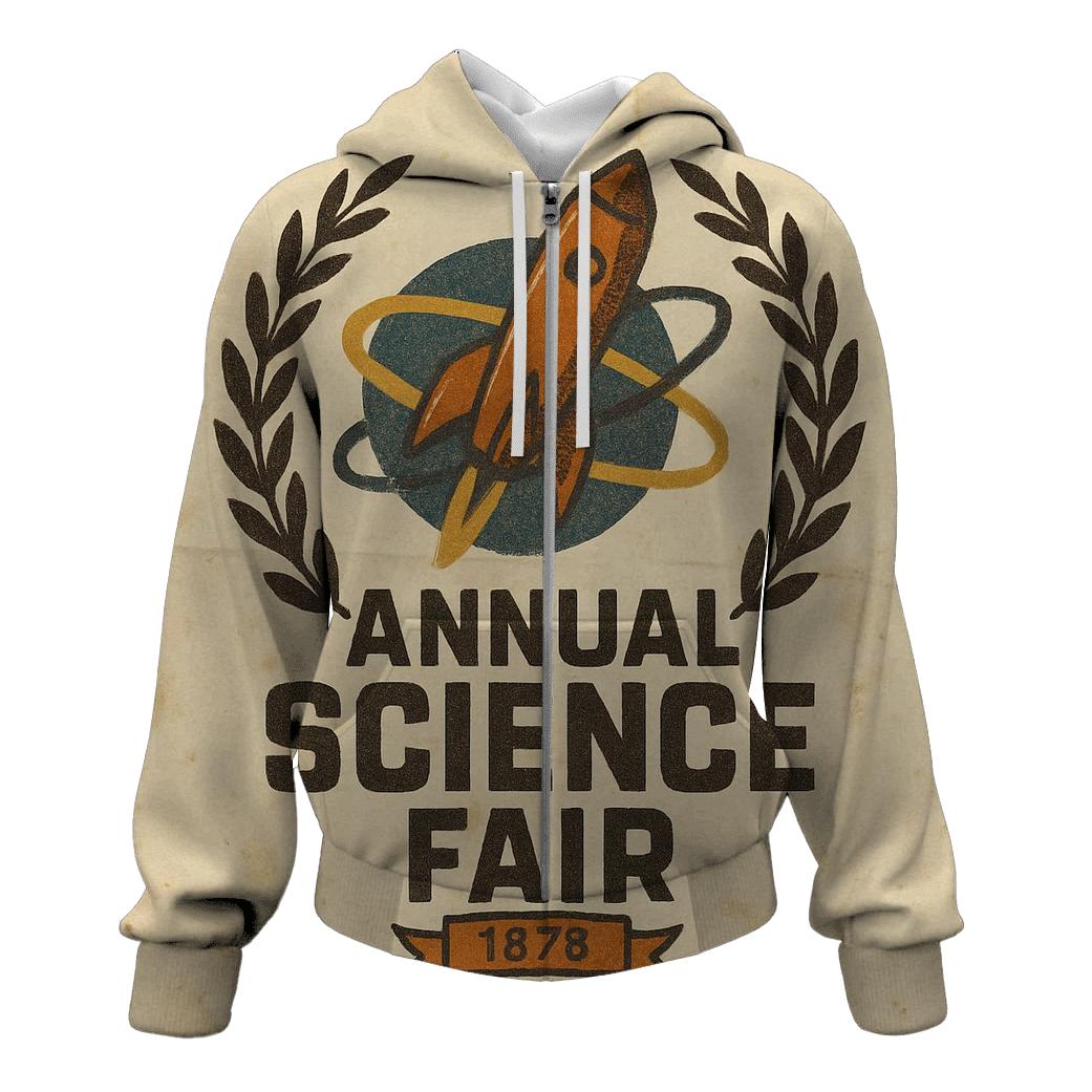 Vintage Space Age Science Fair Emblem hoodie styles