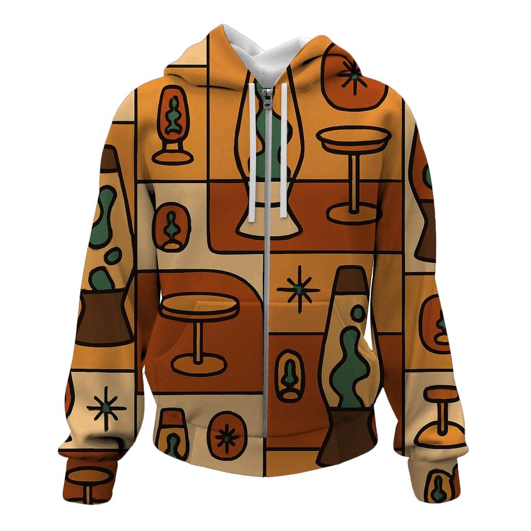 Groovy Lava Lamp Lounge Pattern lightweight hoodies