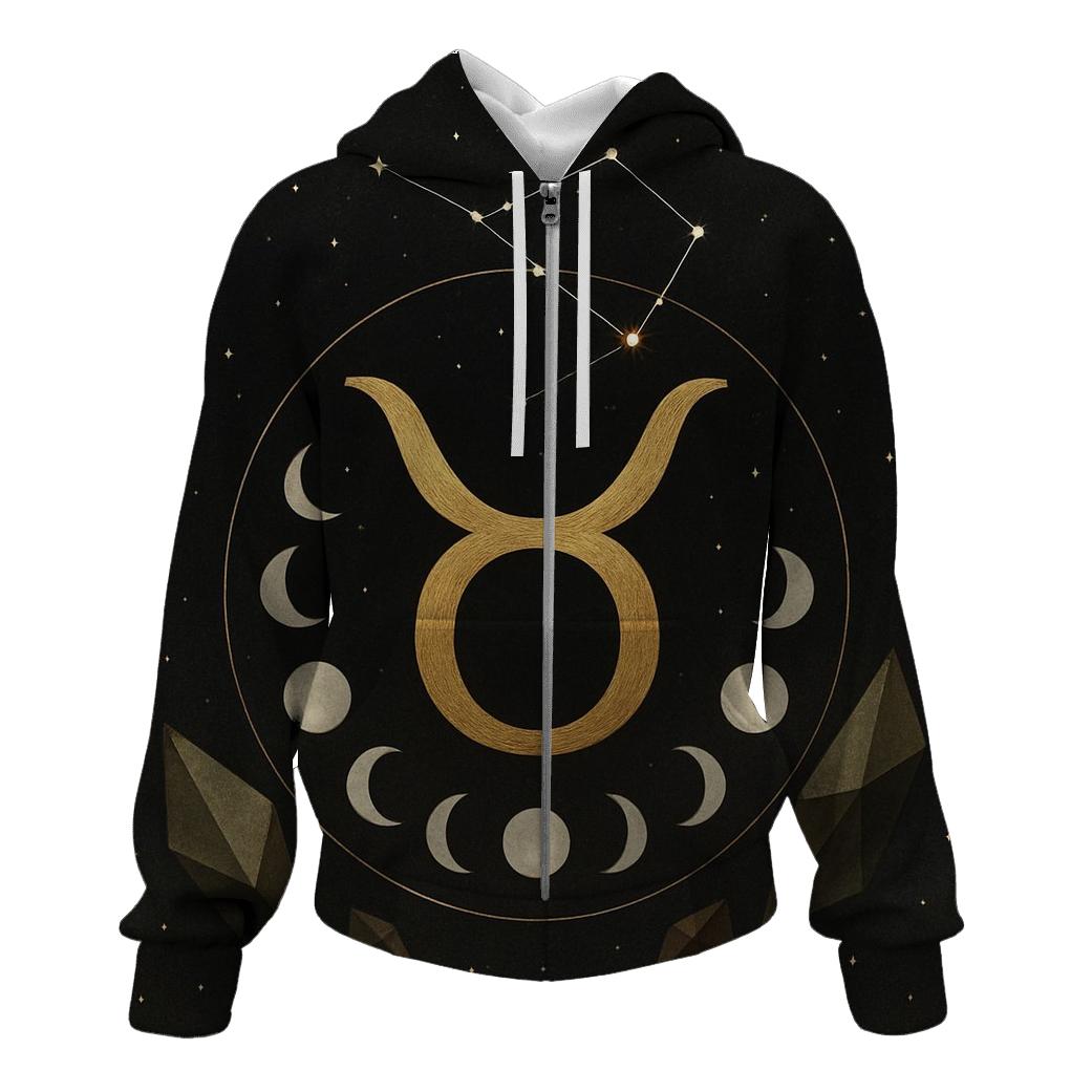 Taurus Lunar Exaltation Bull And Crescent Seal custom hoodies