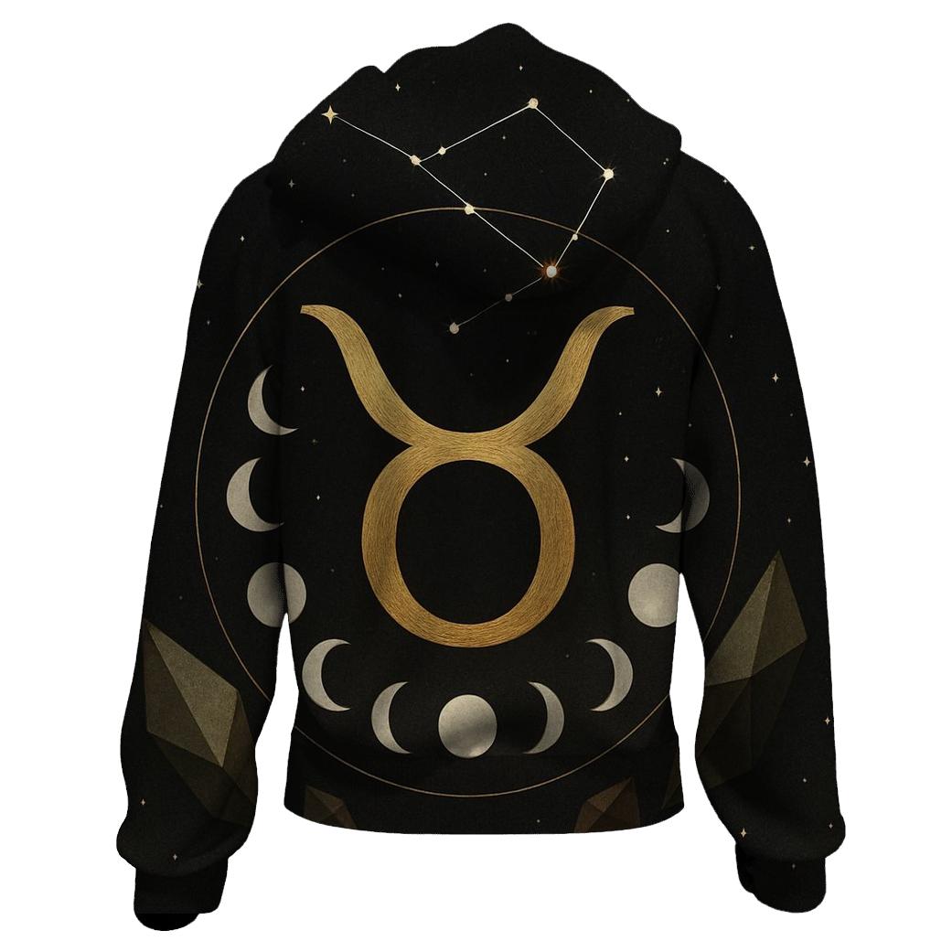 Taurus Lunar Exaltation Bull And Crescent Seal custom hoodies