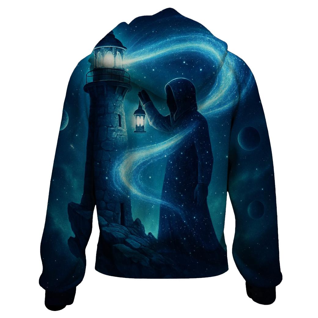 The Lighthouse At The Edge Of Andromeda premium hoodies
