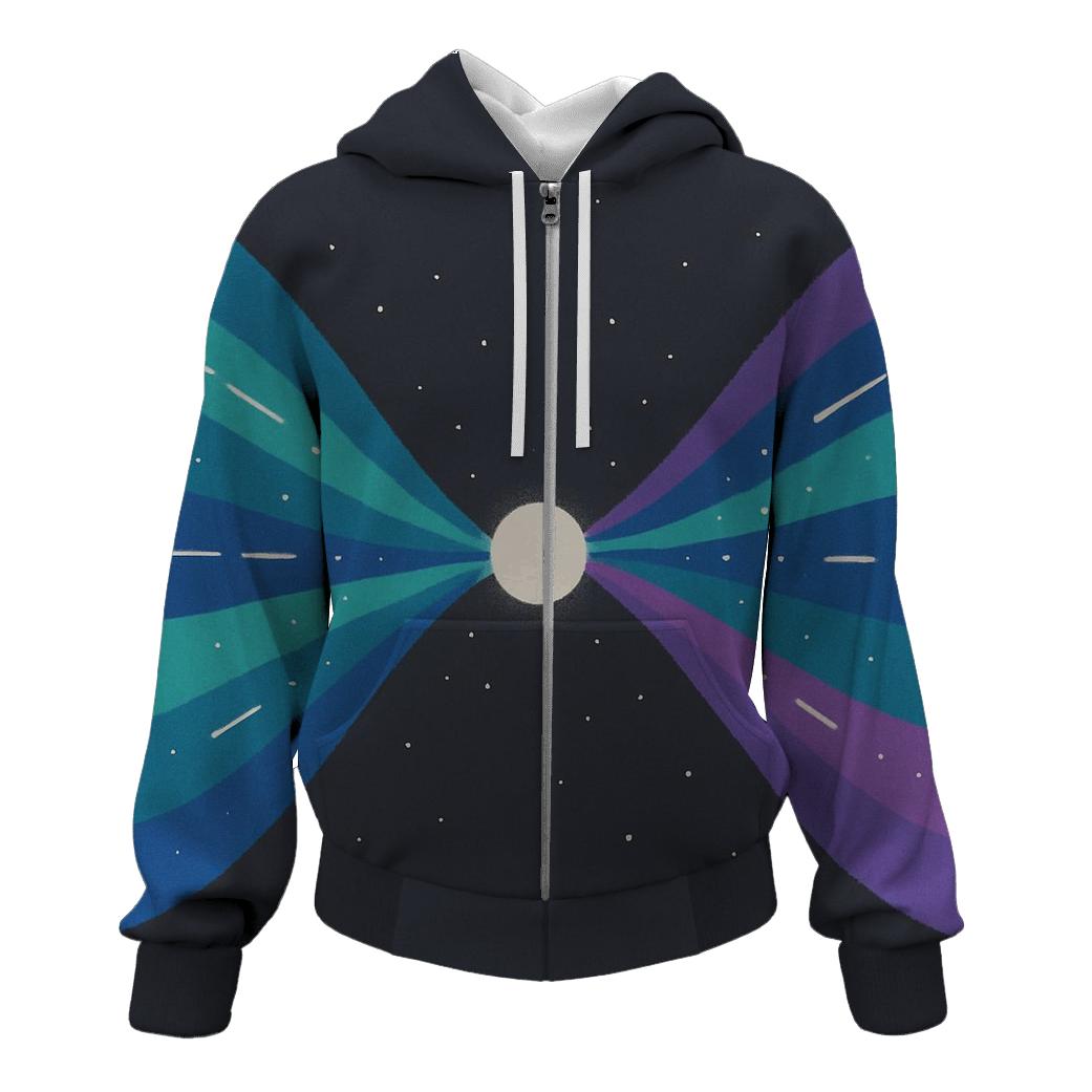 Jet Outflow Mirrored Ribbons graphic hoodies