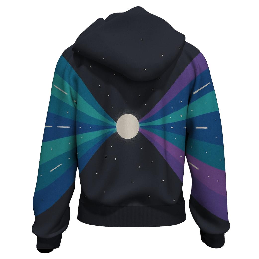 Jet Outflow Mirrored Ribbons graphic hoodies