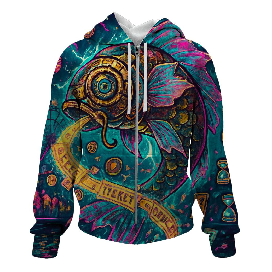 The Clockwork Koi Carnival premium hoodies
