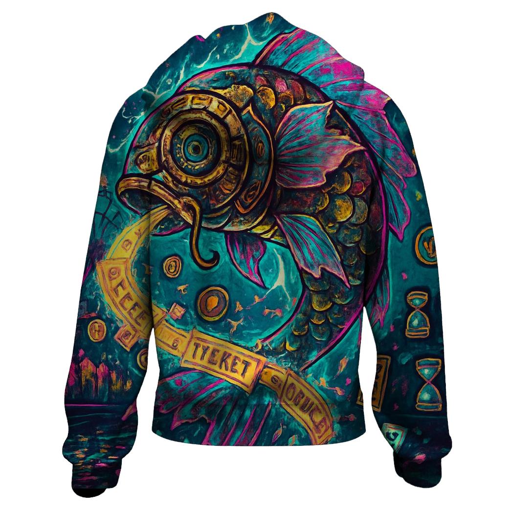 The Clockwork Koi Carnival premium hoodies