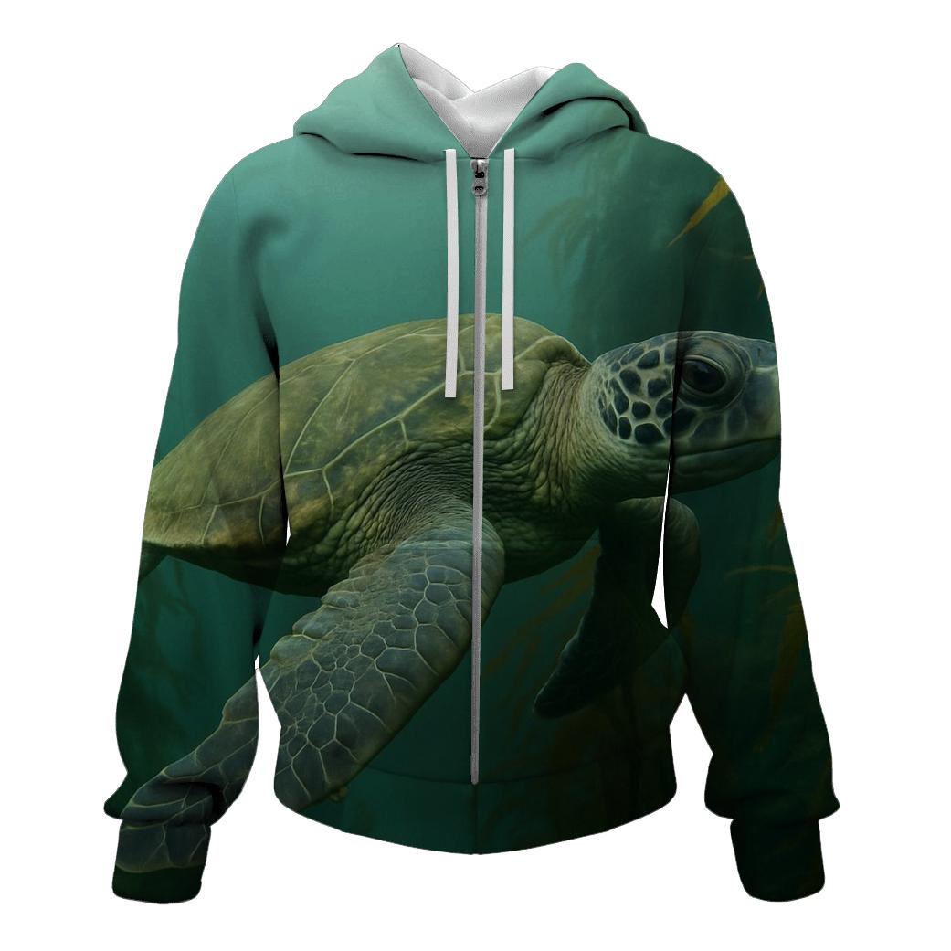 Kelp Forest Glide Green Sea Turtle hoodie trends