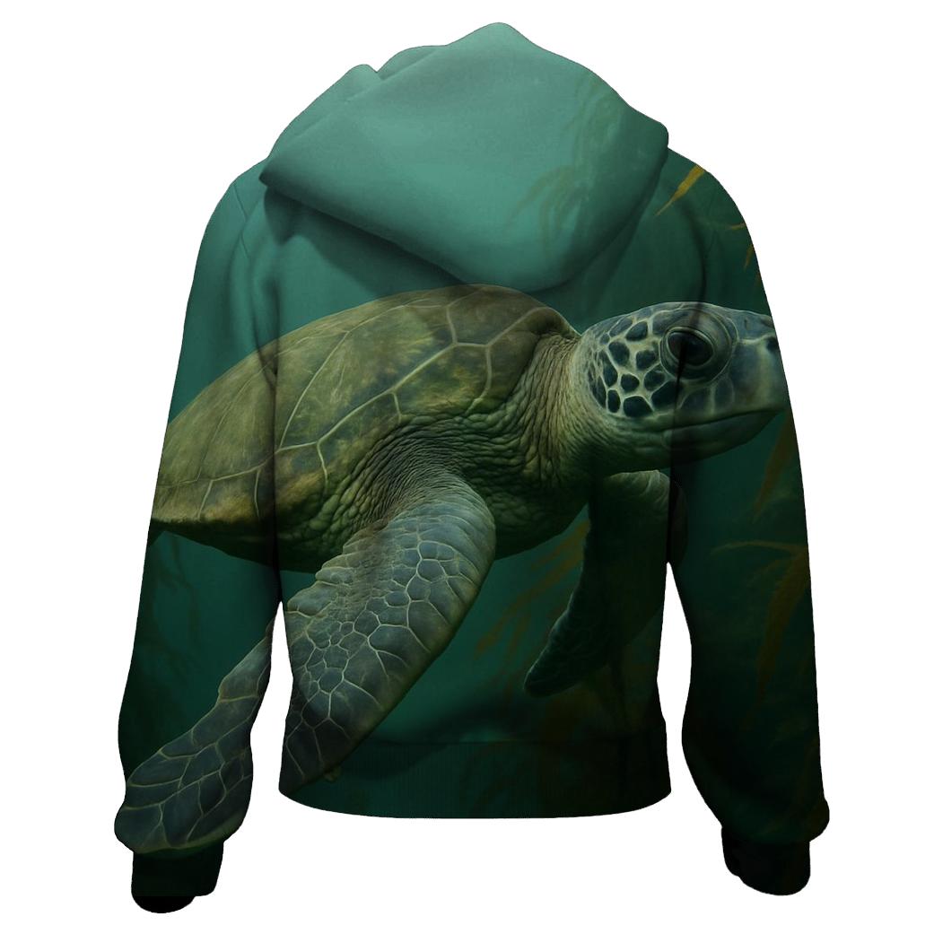 Kelp Forest Glide Green Sea Turtle hoodie trends