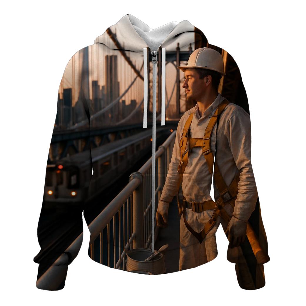 Bridge Painter Break On The Manhattan Bridge Looking Toward Downtown hoodie styles