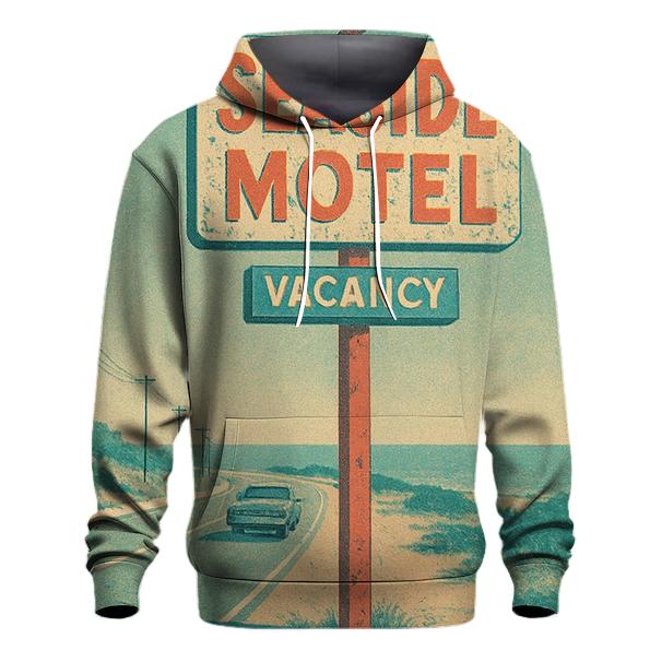 Faded Seaside Motel Vacancy Sign hoodie designs