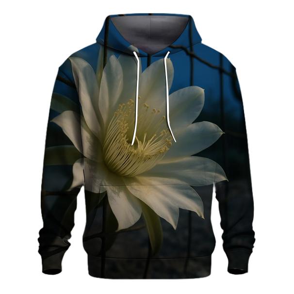 Night Blooming Cereus On A Desert Fence Line heavyweight hoodies