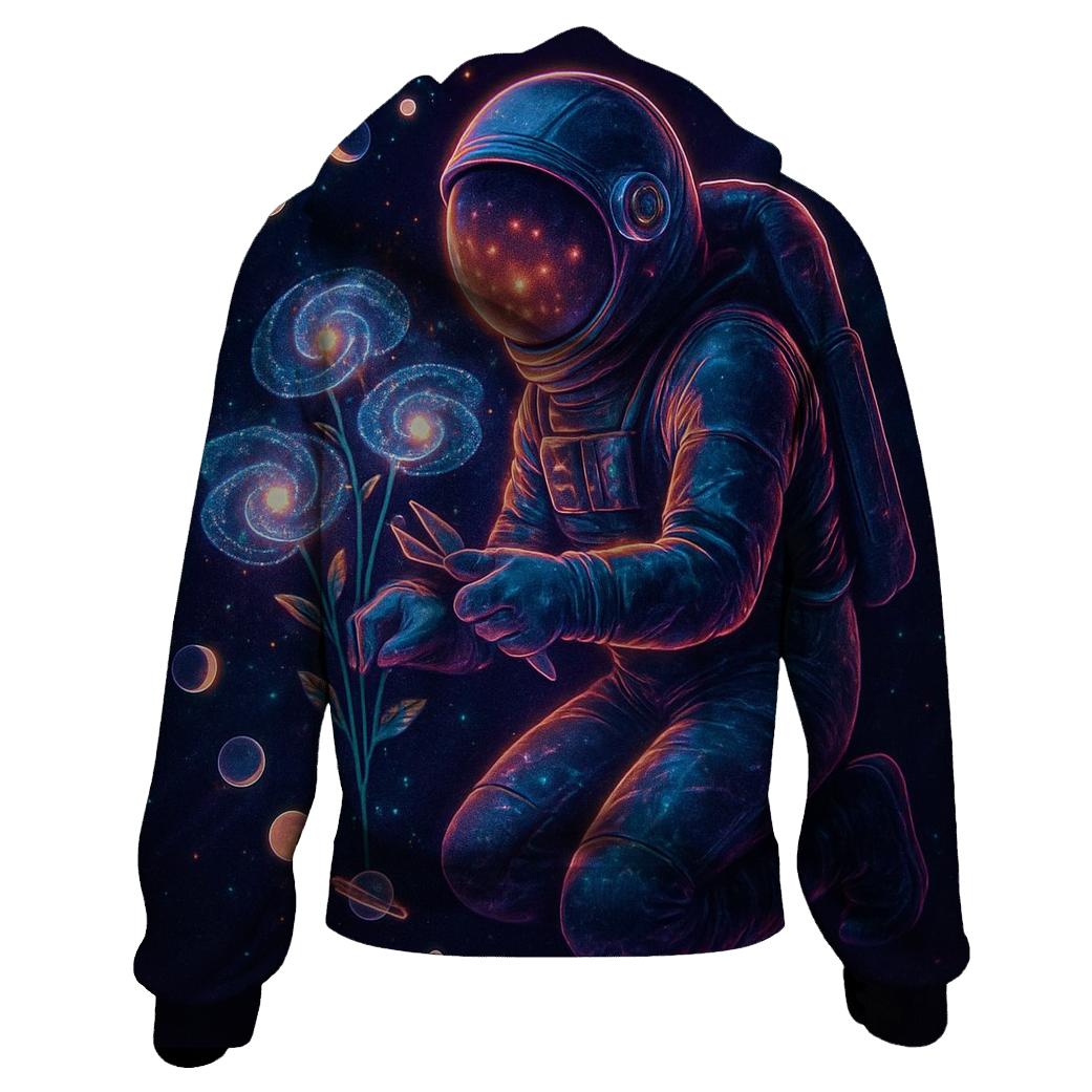 Chrono Bloom Nebula Garden designer hoodies