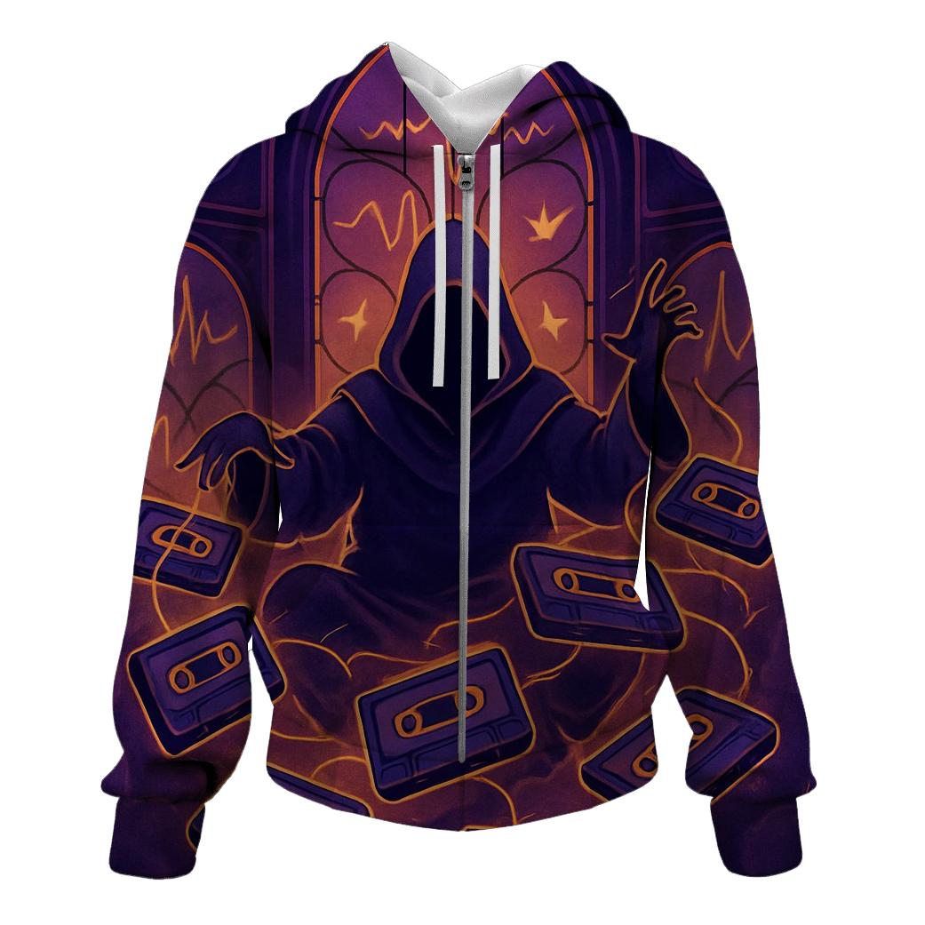 Cathedral Of Floating Cassettes zip-up hoodies