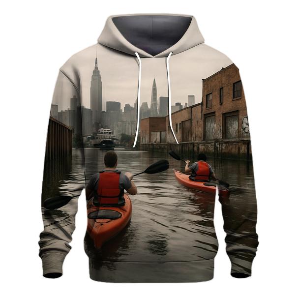 Newtown Creek Kayakers With Midtown Rising Beyond Industry embroidered hoodies