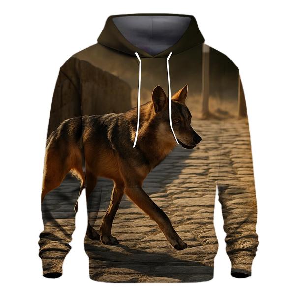 Iberian Wolf Crossing The Transhumance Trail hoodie styles