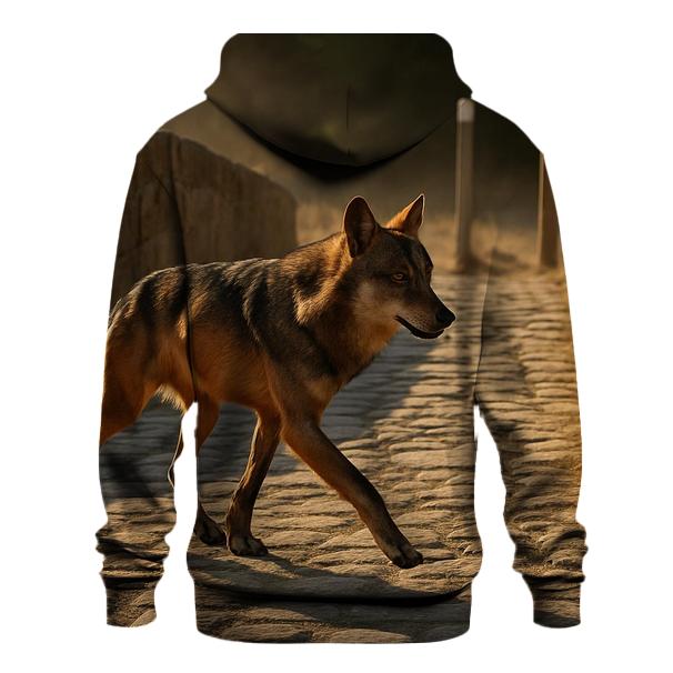 Iberian Wolf Crossing The Transhumance Trail hoodie styles