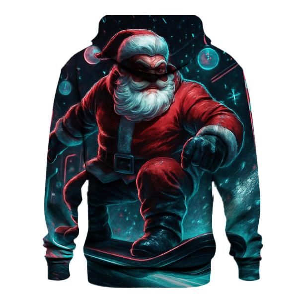 Neon Aurora Santa Street Rider hoodies fashion