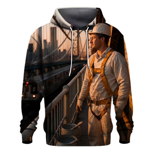 Bridge Painter Break On The Manhattan Bridge Looking Toward Downtown custom hoodies