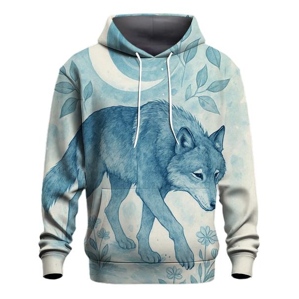 Moonlit Herbarium Wolf Dreamwalker hoodie styles