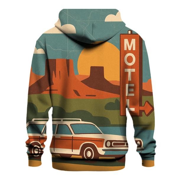 Seventies Road Trip Postcard Collage heavyweight hoodies