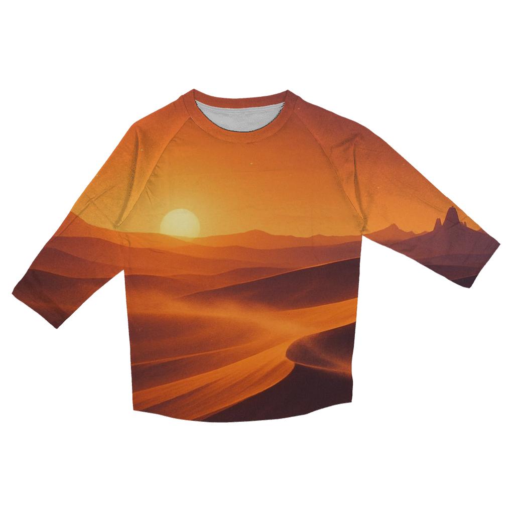 Saffron Dune Afterglow trendy 3/4 sleeve tops