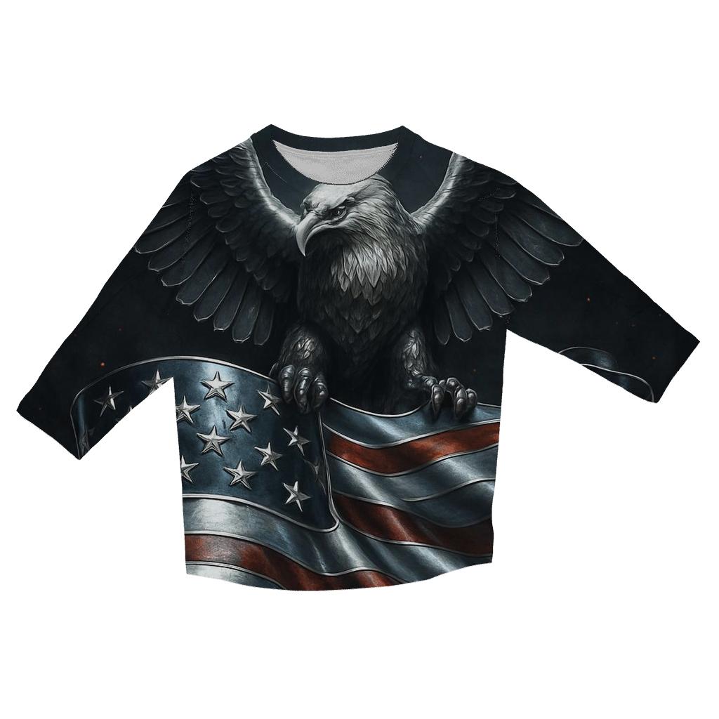 Forged Chrome Eagle Standard fashion 3/4 sleeve shirts