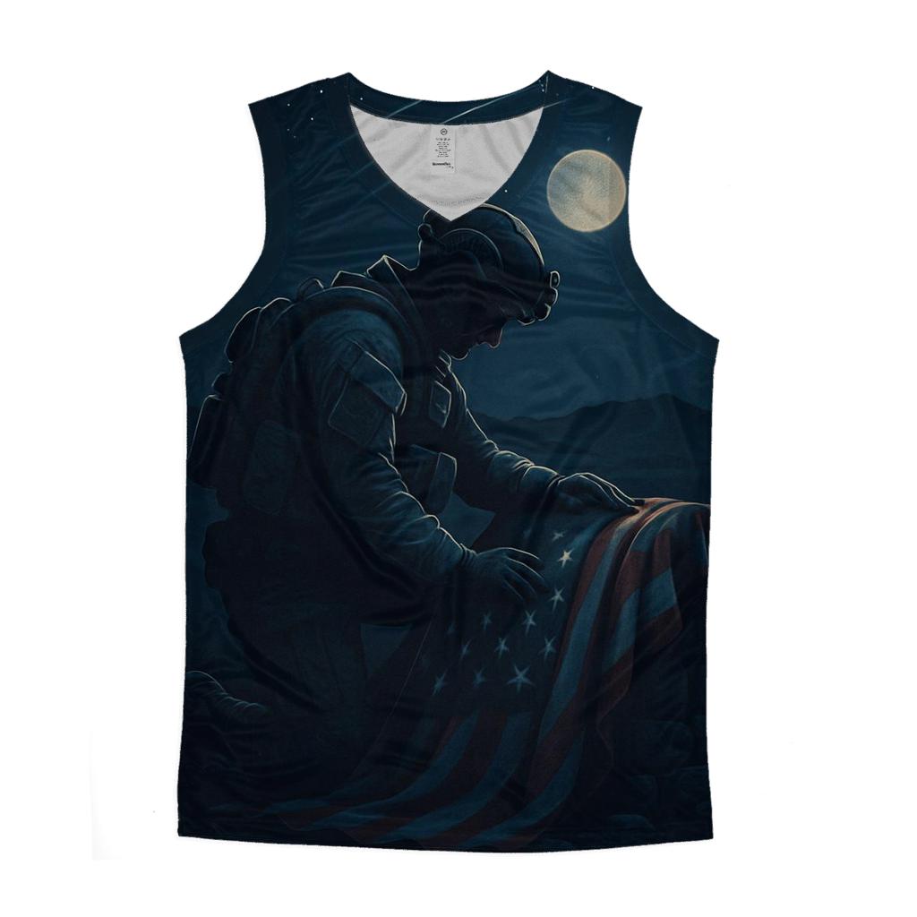 Starlit Vigil Over The Quiet Standard stylish racerback tanks