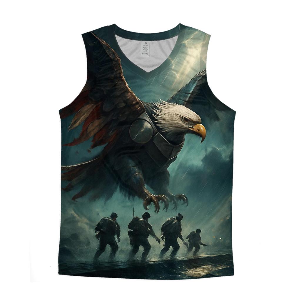 Eagle Of Iron And Cloth Above The Storm Line designer workout tanks