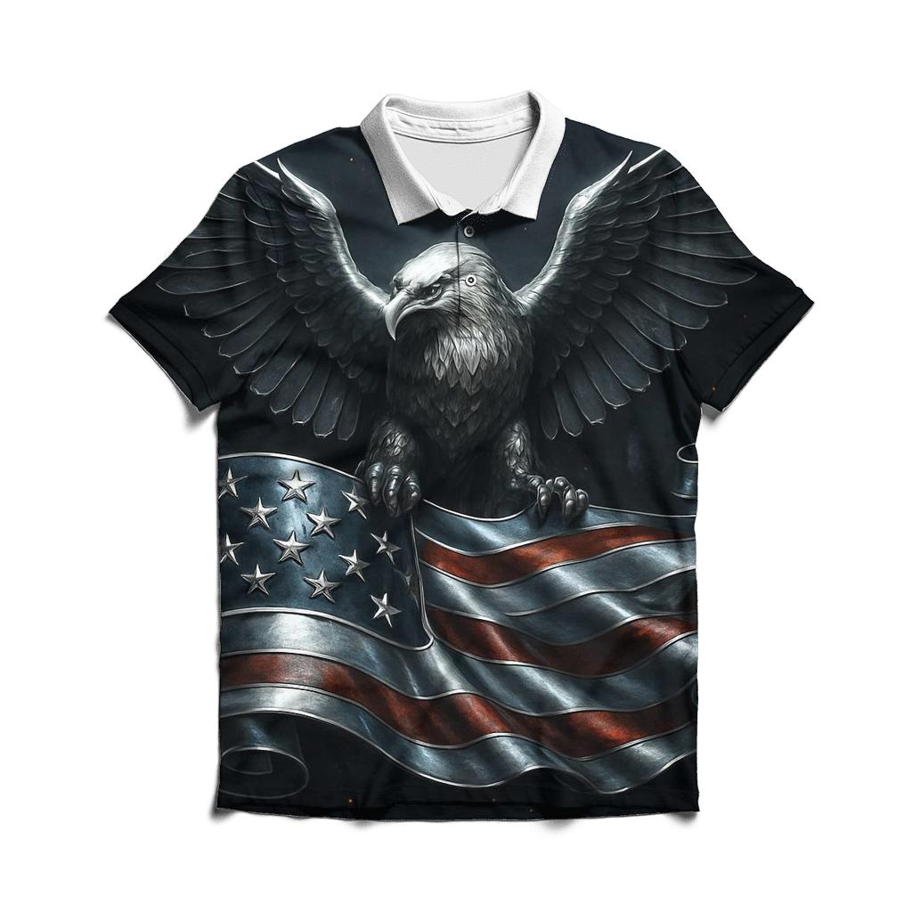 Forged Chrome Eagle Standard stylish collar polo tees