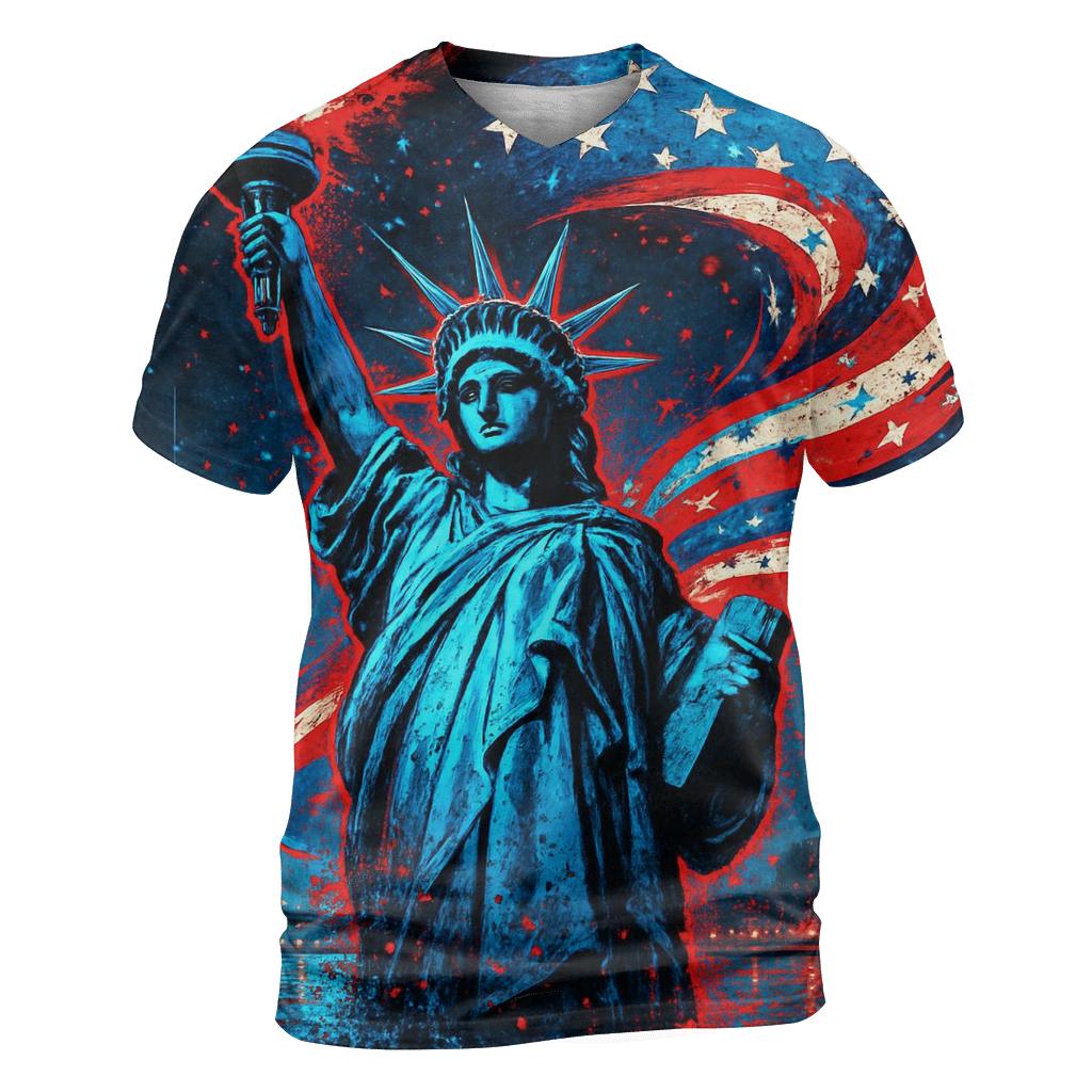 Neon Liberty Storm Banner custom all-over print shirts
