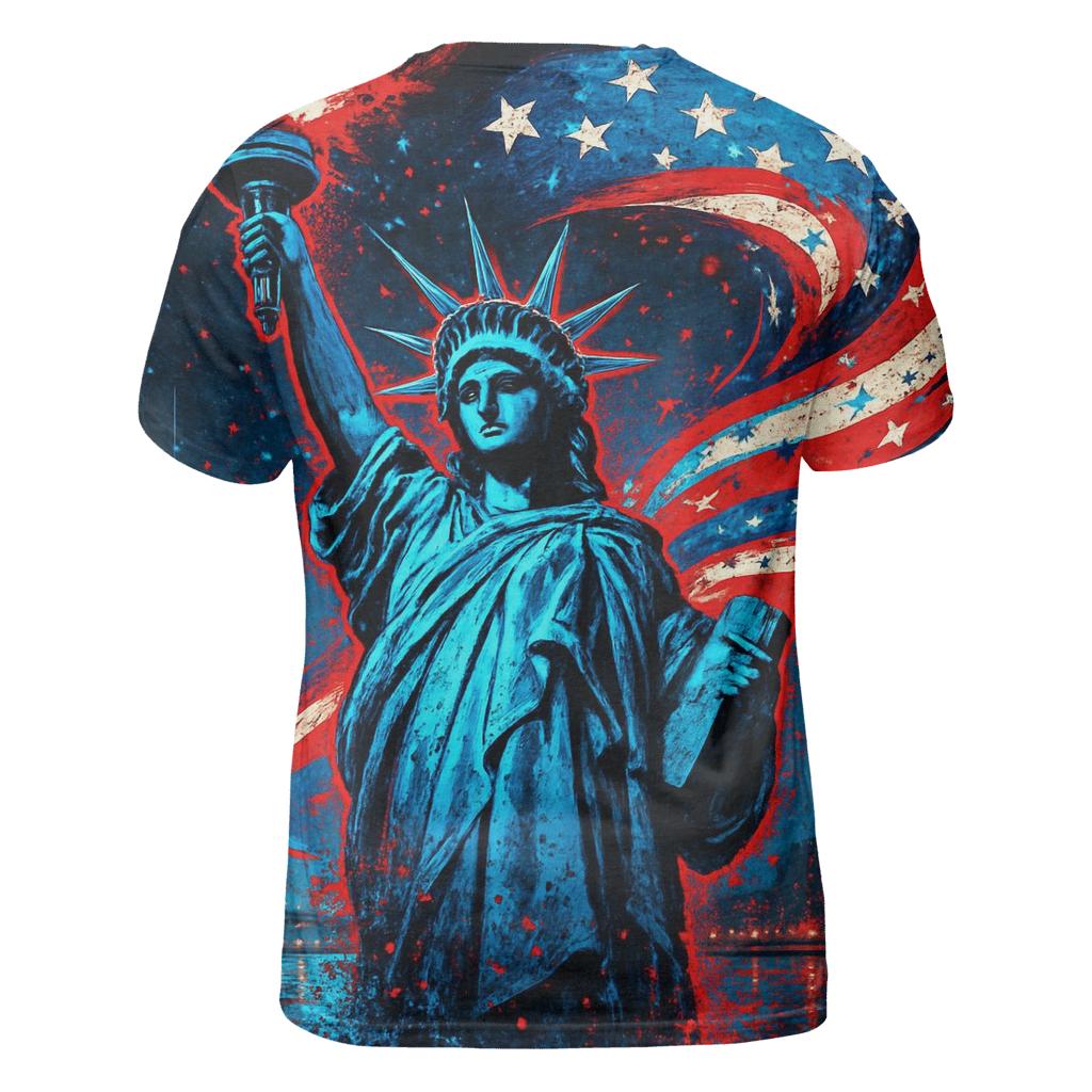 Neon Liberty Storm Banner custom all-over print shirts