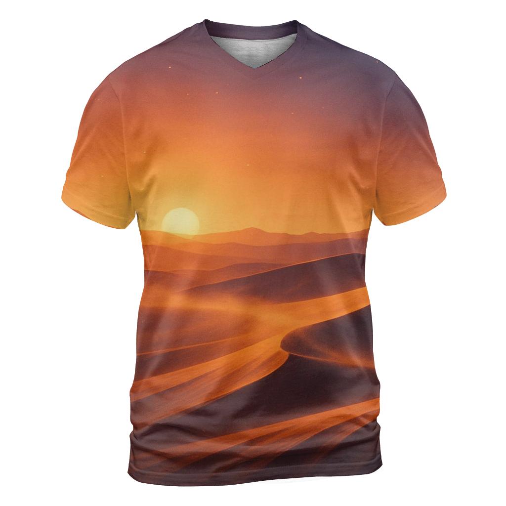 Saffron Dune Afterglow vibrant all-over design tees
