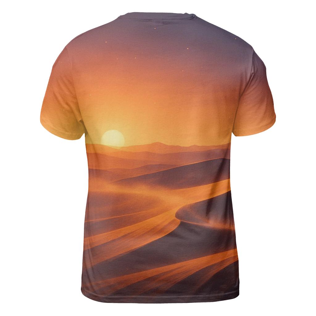Saffron Dune Afterglow vibrant all-over design tees