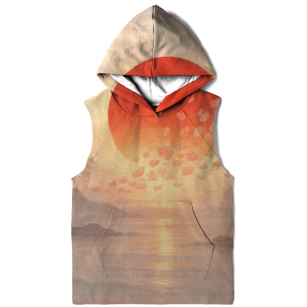 Radiant Sakura Flag Horizon Japan zip-up hoodies