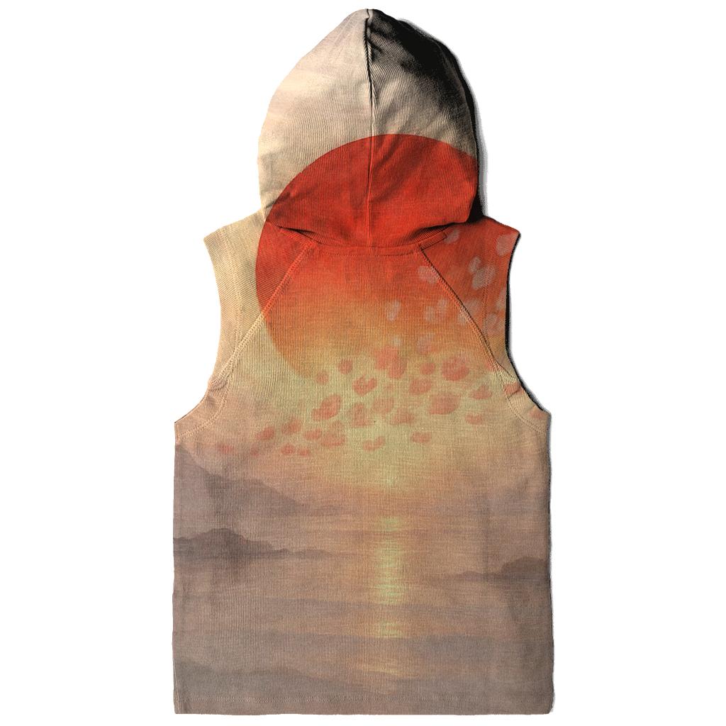 Radiant Sakura Flag Horizon Japan zip-up hoodies