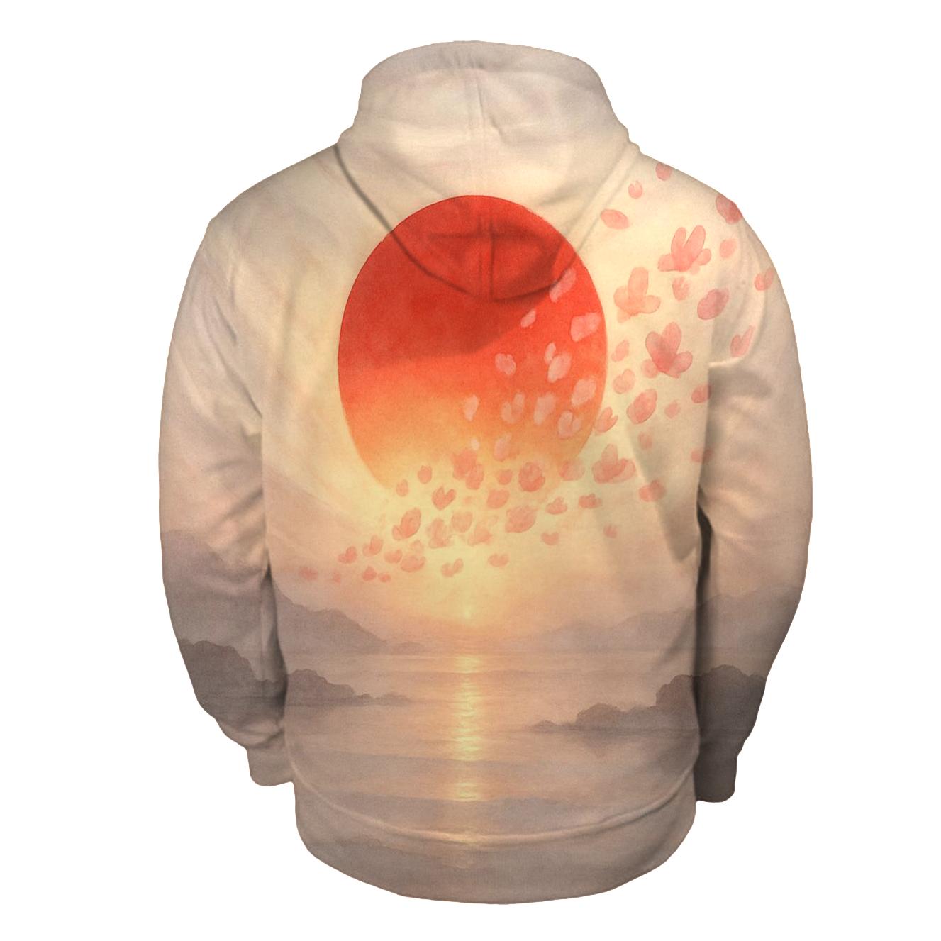 Radiant Sakura Flag Horizon Japan premium hoodies