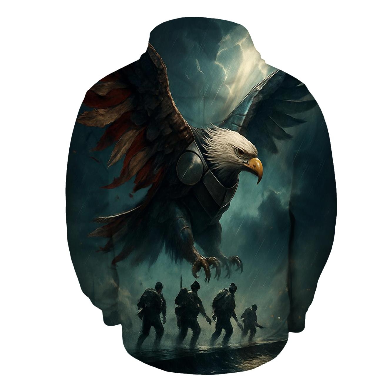 Eagle Of Iron And Cloth Above The Storm Line zip-up hoodies