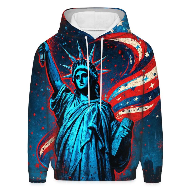 Neon Liberty Storm Banner custom hoodies