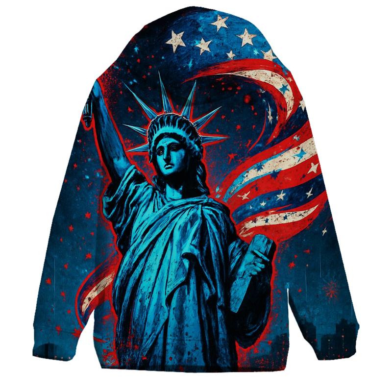 Neon Liberty Storm Banner custom hoodies