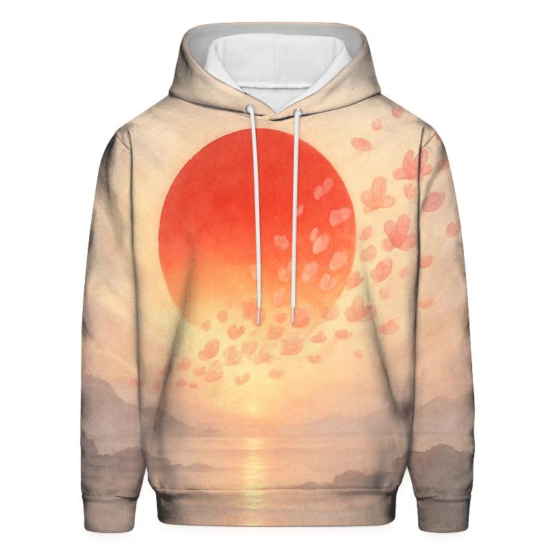 Radiant Sakura Flag Horizon Japan pullover hoodies