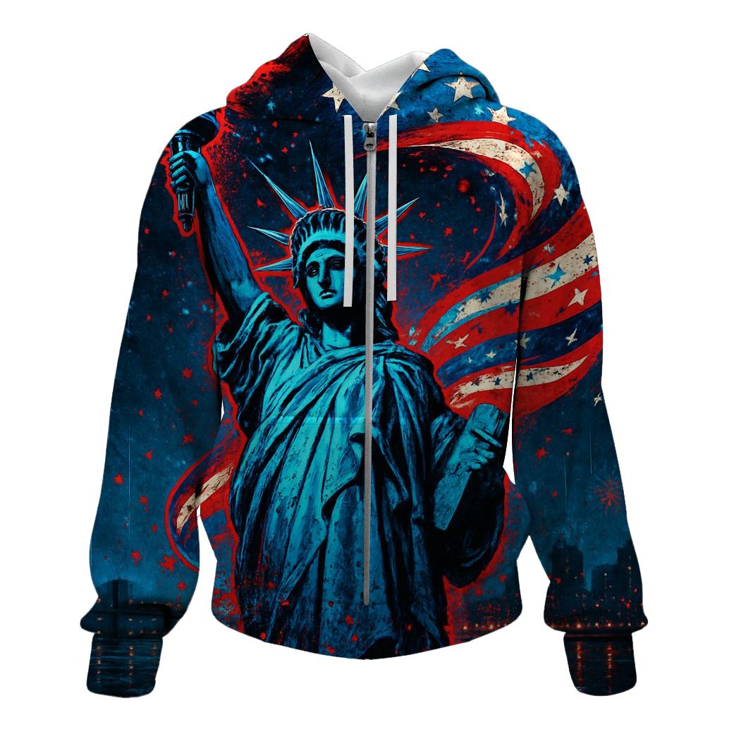 Neon Liberty Storm Banner heavyweight hoodies