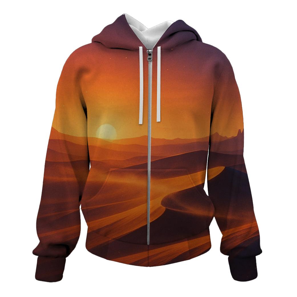Saffron Dune Afterglow embroidered hoodies