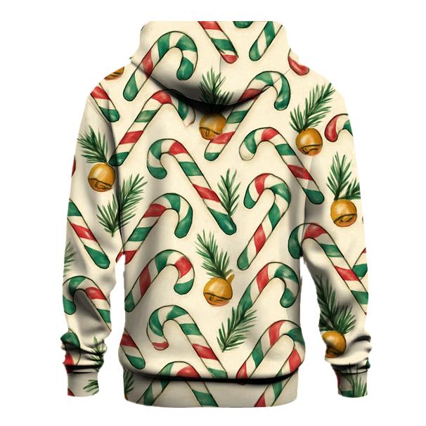 Emerald Candy Cane Chevron On Warm Ivory hoodie designs
