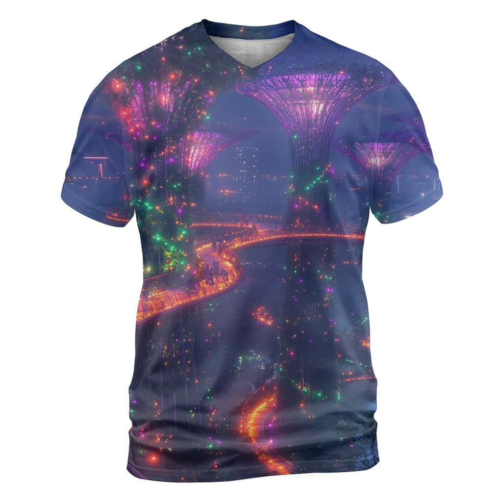 Gardens By The Bay Supertree Glow trendy printed shirt styles