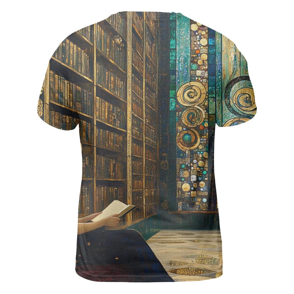 Gustav Klimt Inspired Aurora Library Salon custom all-over print shirts